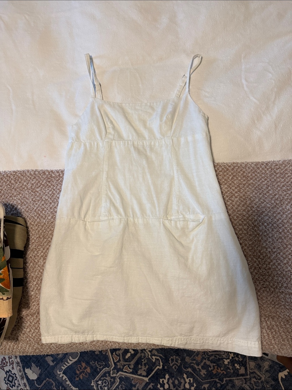 Urban Outfitters Cream Spaghetti-Strap Mini Dress